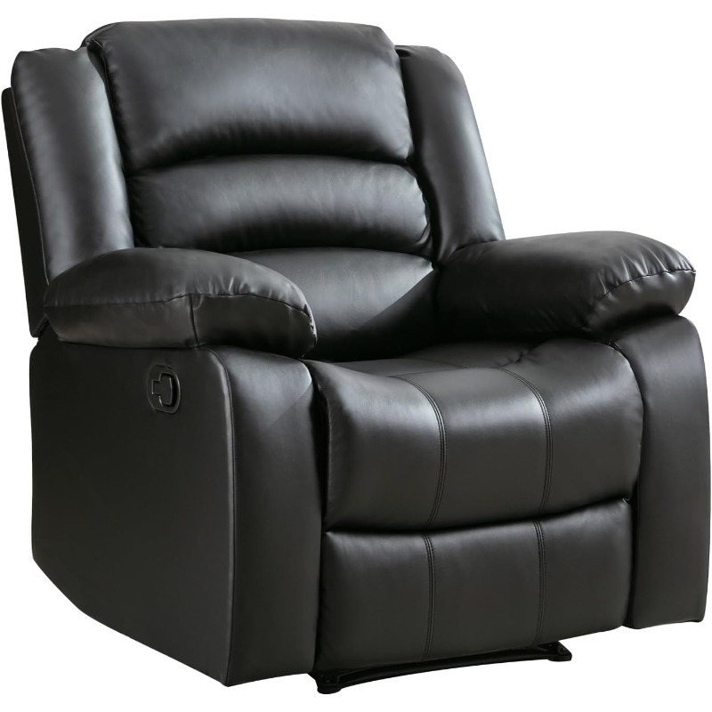 Rocking Chair Nursery - Sillón Reclinable Negro ANJ con Brazos