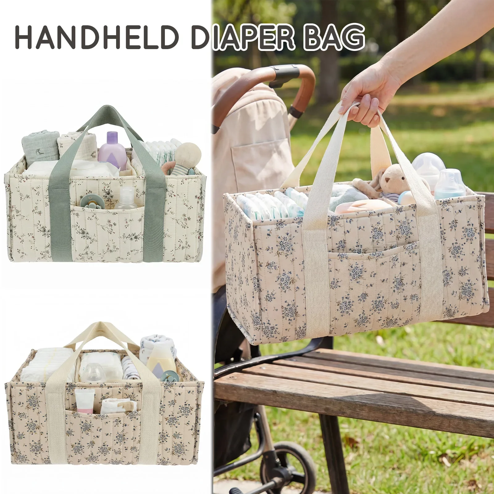 Diaper Caddy Organizer - Organizador de Pañales Plegable con Diseño