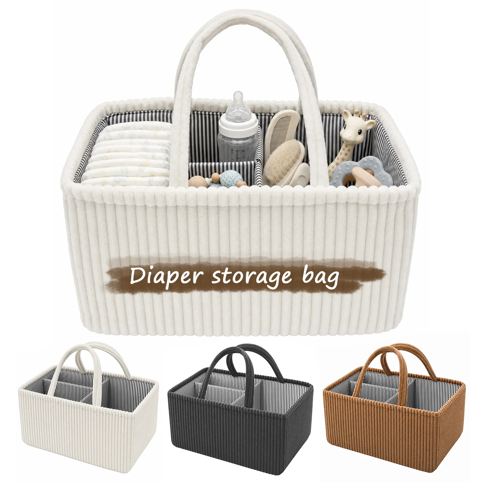Diaper Caddy Organizer - Organizador de Pañales para Bebé, Plegable,