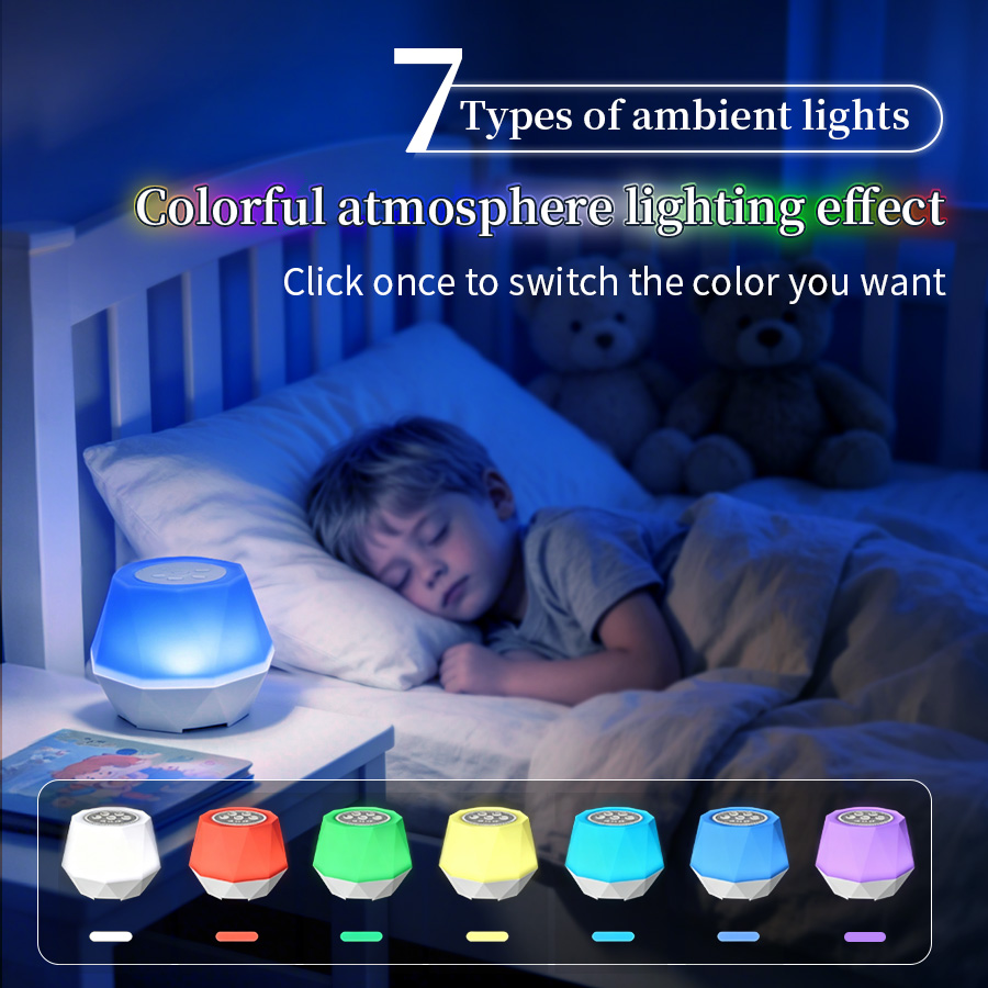 Baby Nursery Colors - Lámpara Nocturna con Función de Ruido