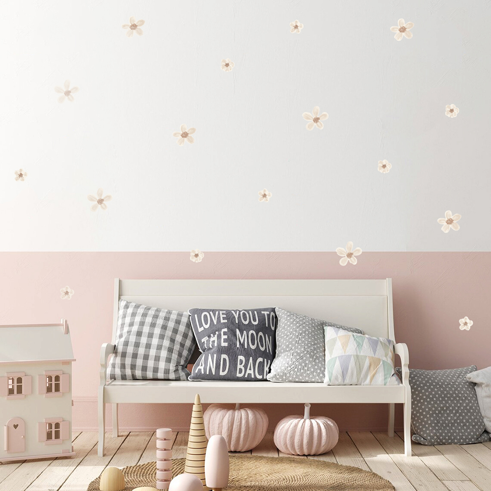 Baby Nursery Stickers - Pegatinas de pared de flores de
