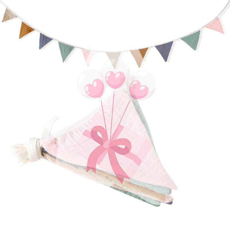Baby Nursery Garland - Banderines Decorativos Ecológicos de Tela de