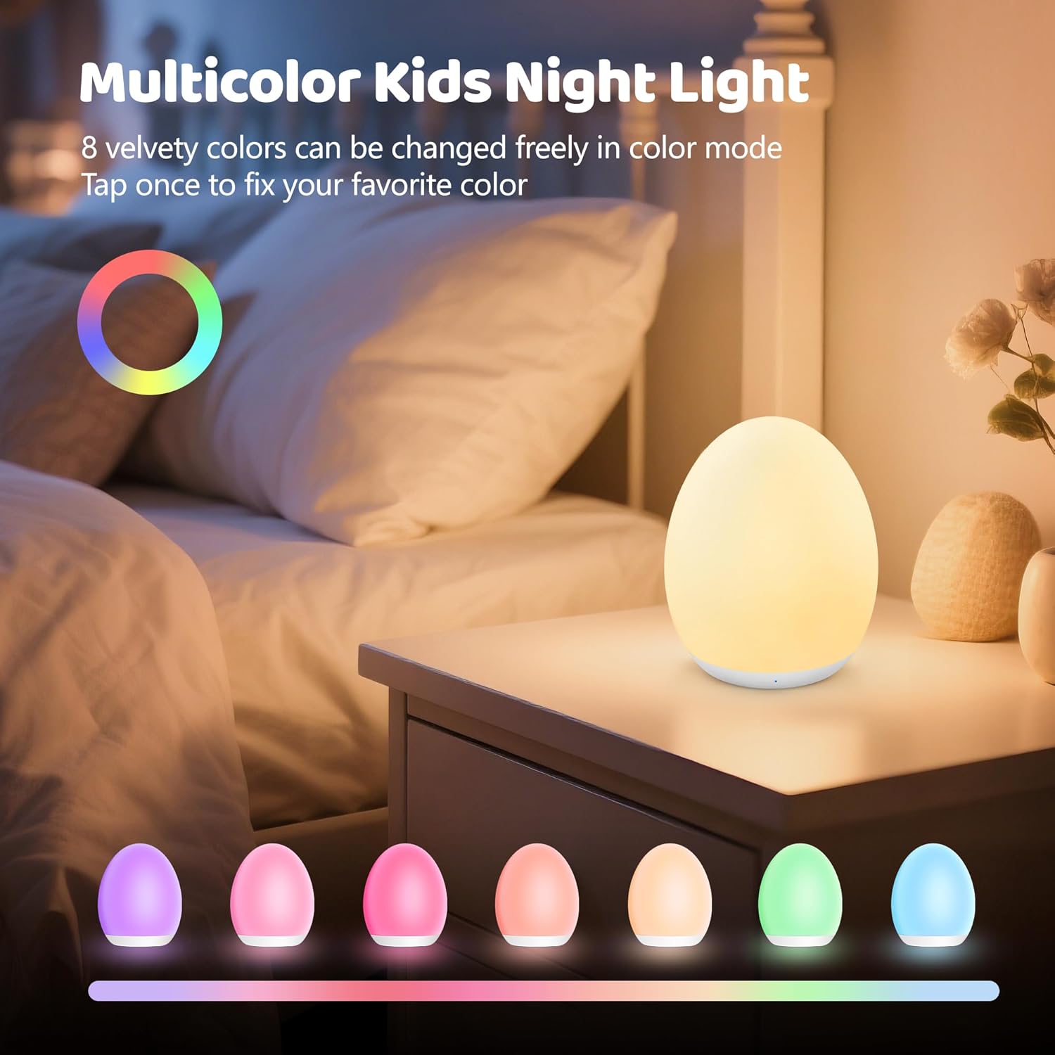 Baby Nursery Colors - Lámpara Nocturna Infantil con Forma de
