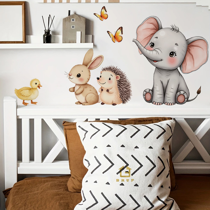 Baby Nursery Stickers - Adhesivo de pared de animales de