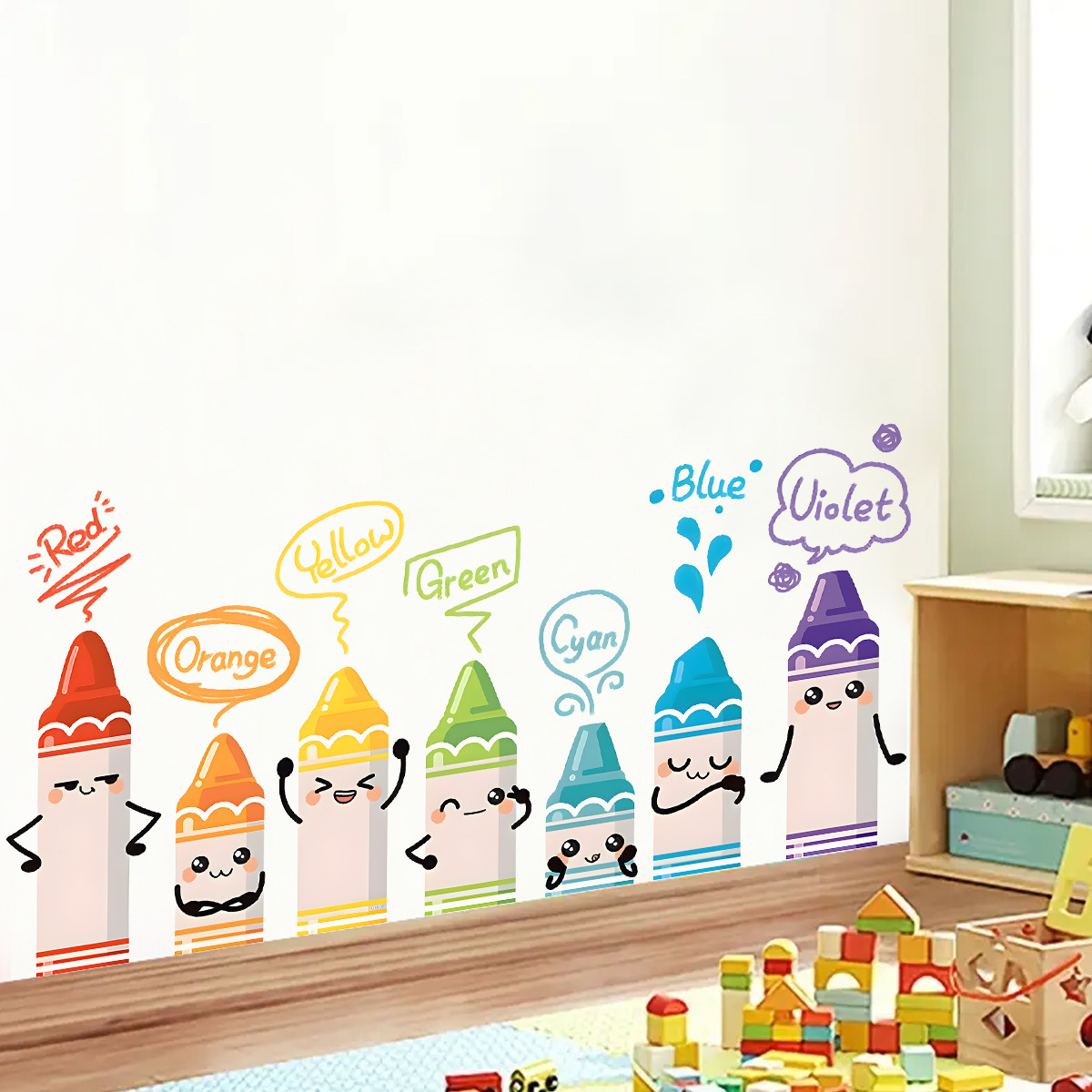 Baby Nursery Labels - Pegatinas de pared con patrón de