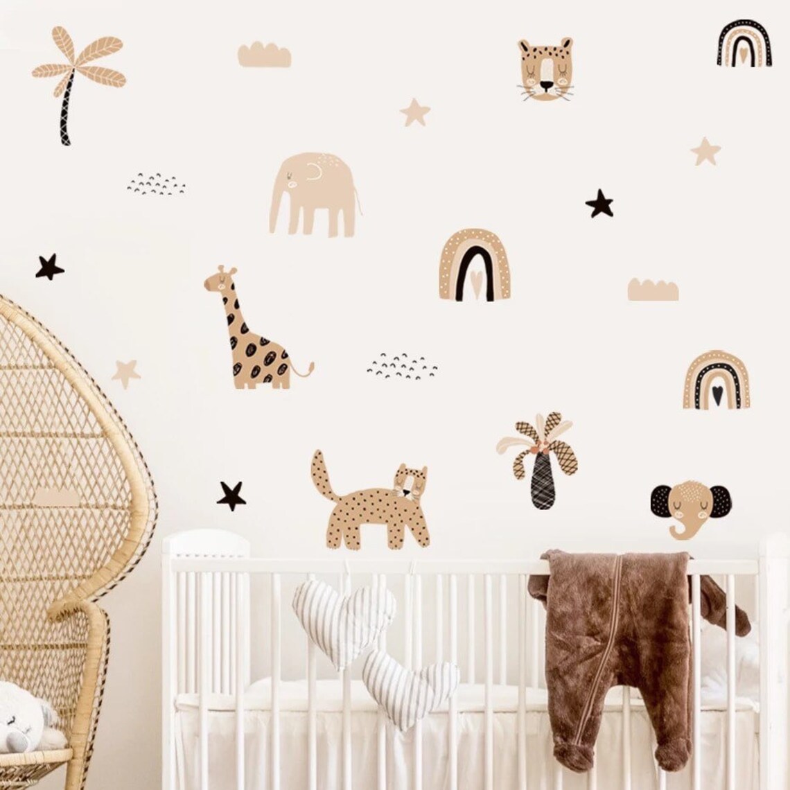 Baby Nursery Labels - Pegatinas de Pared de Estilo Boho