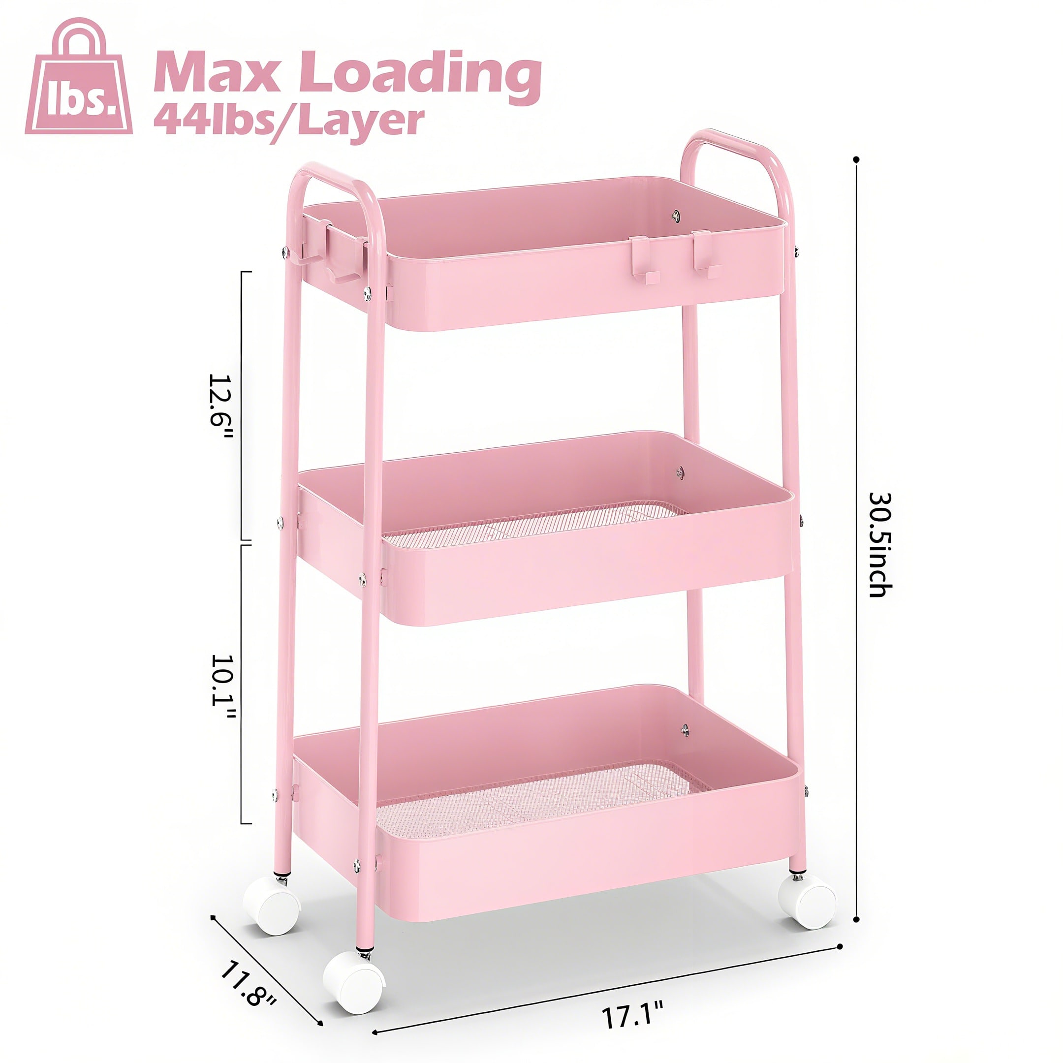 Carrito de almacenamiento de 3 - Baby Nursery Basket reseña y precio