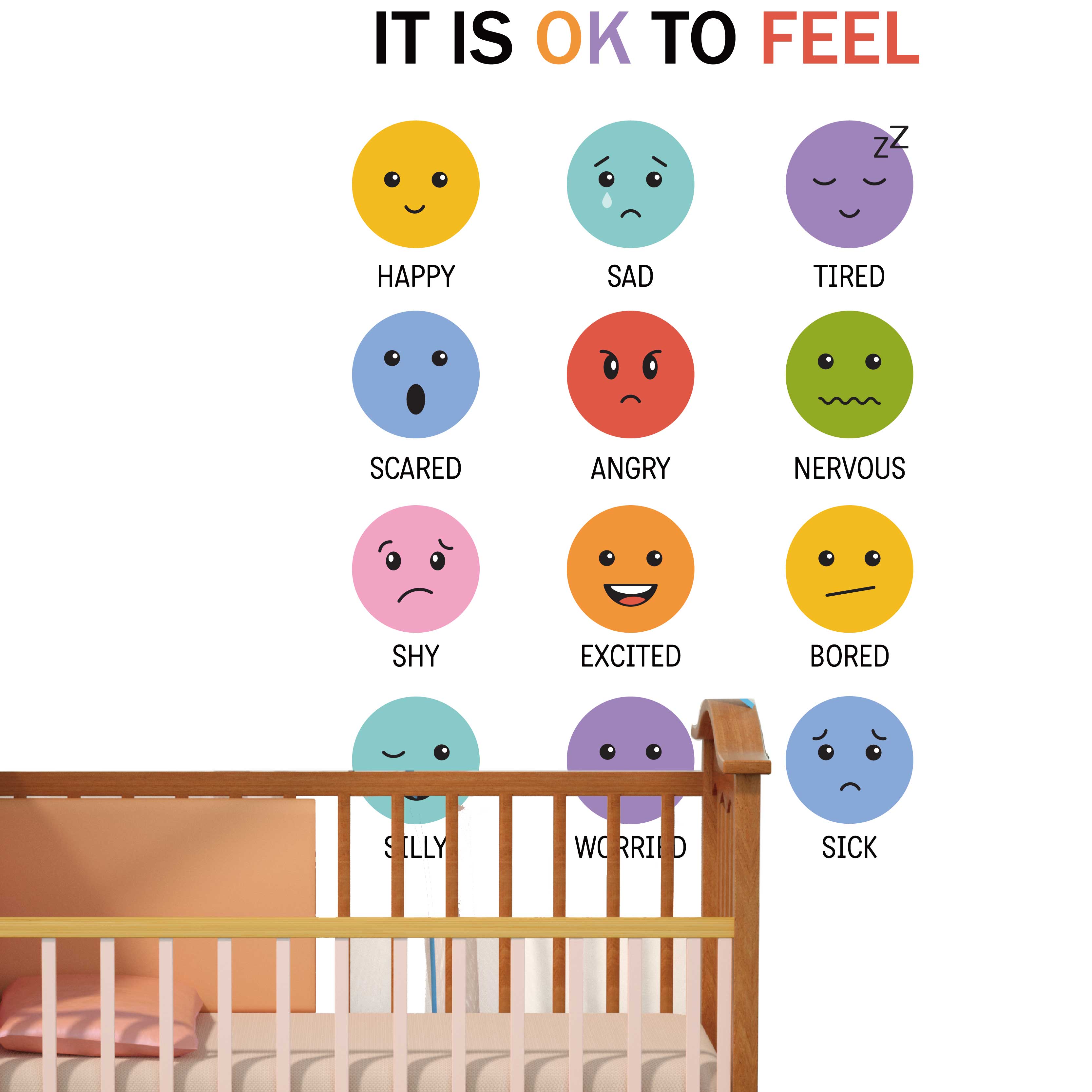 Pegatina de Pared 3D Colorida  - Baby Nursery Labels reseña y precio