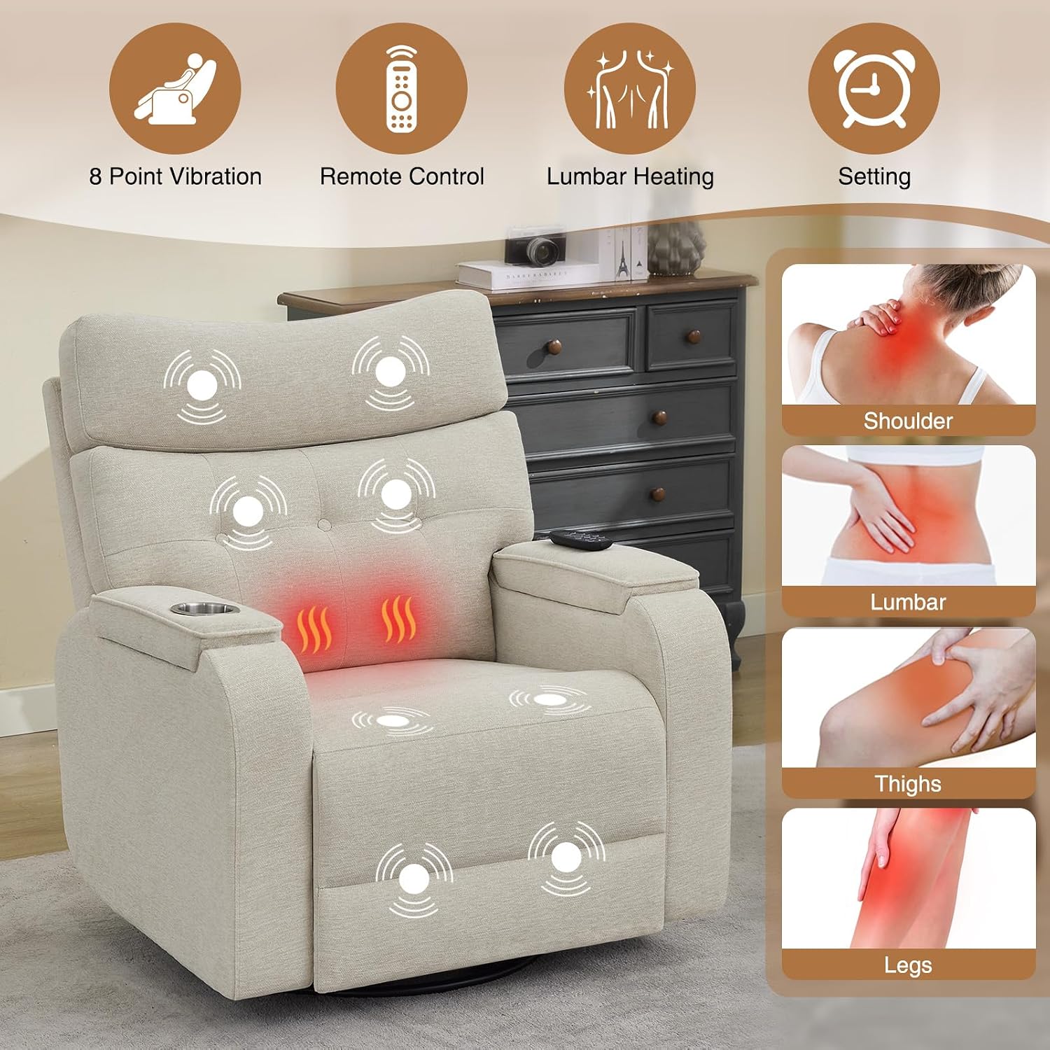 Sillón Reclinable Eléctrico Gi - Rocking Chair Nursery reseña y precio