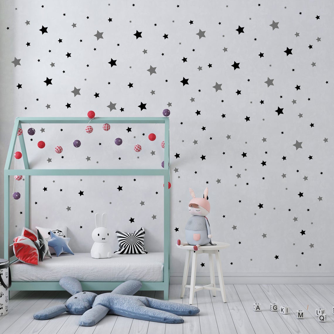 65 Uds pegatina de pared de es - Baby Nursery Stickers reseña y precio