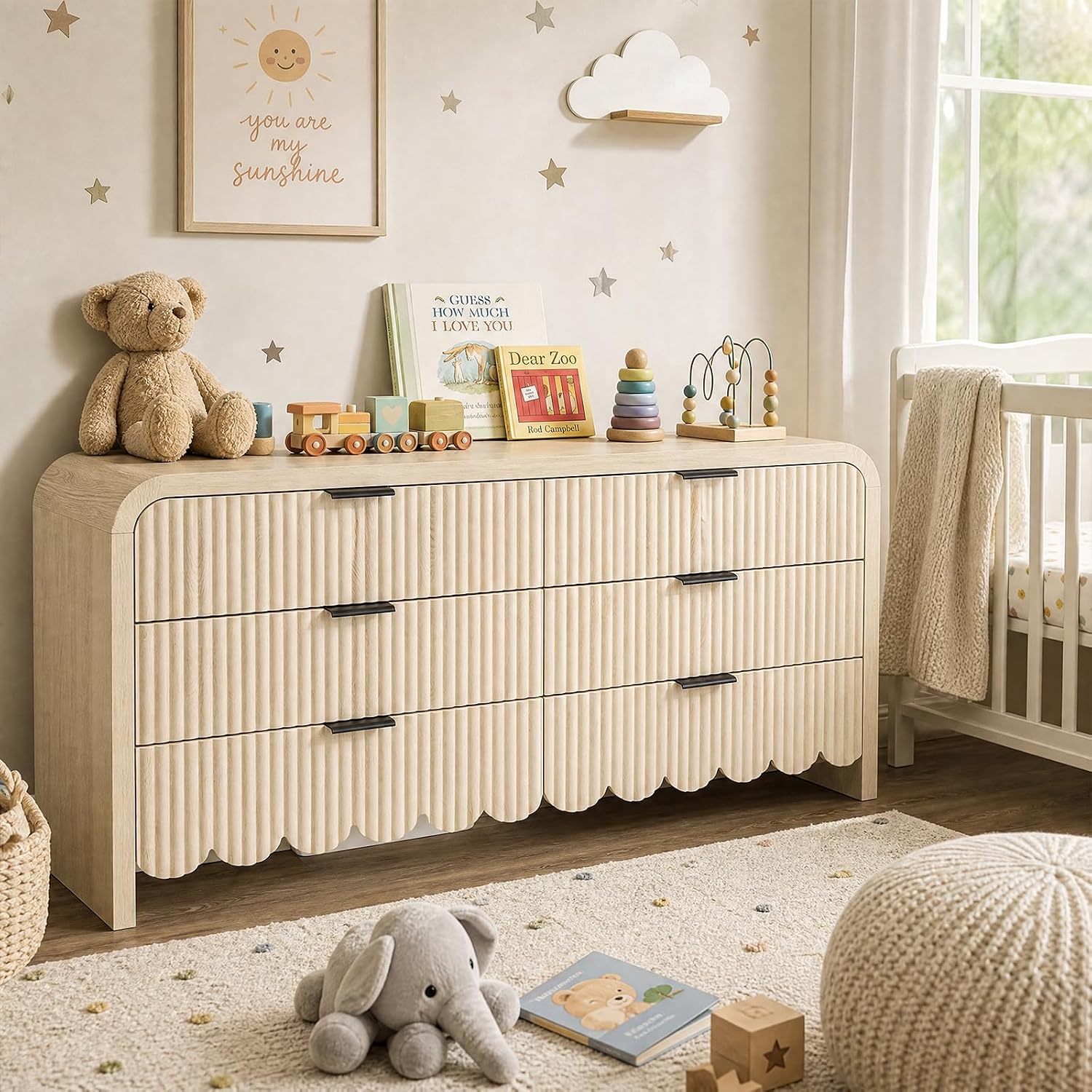 Cómoda de madera con 6 cajones - Baby Nursery Chest Of Drawers reseña y precio