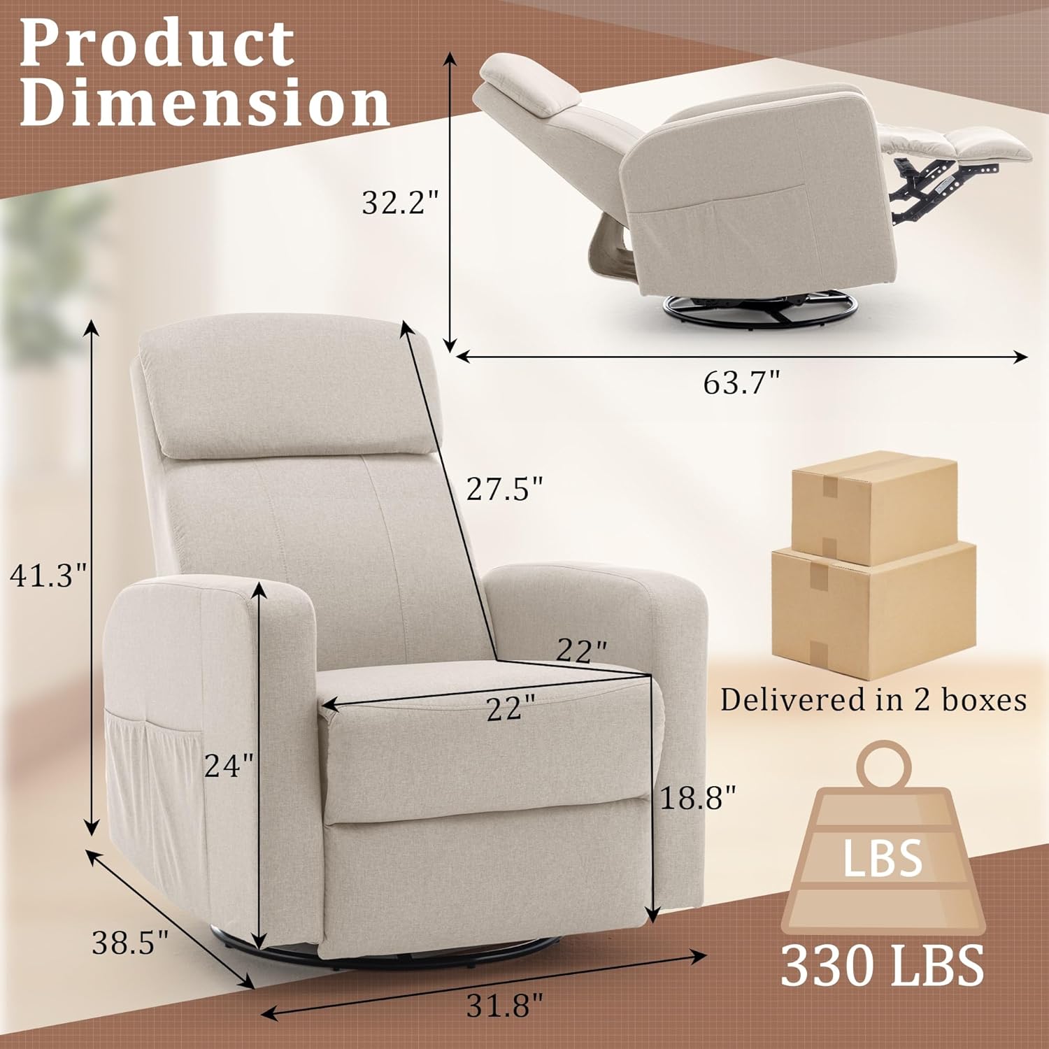 Sillón Reclinable Eléctrico pa - Rocking Chair Nursery reseña y precio