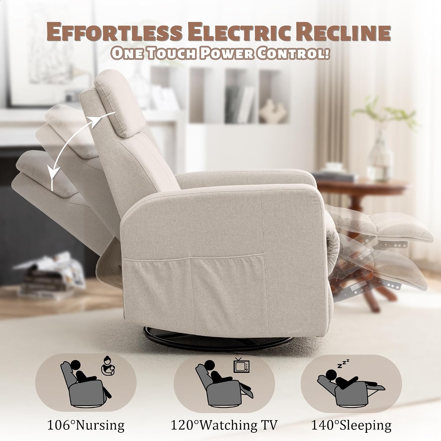 Sillón Reclinable Eléctrico pa - Rocking Chair Nursery reseña y precio