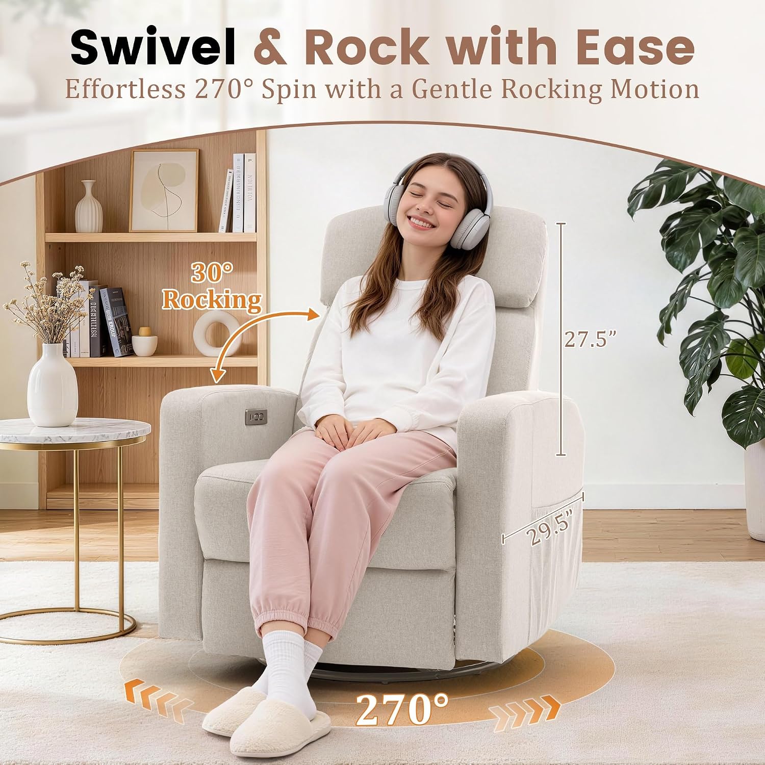 Sillón Reclinable Eléctrico pa - Rocking Chair Nursery reseña y precio