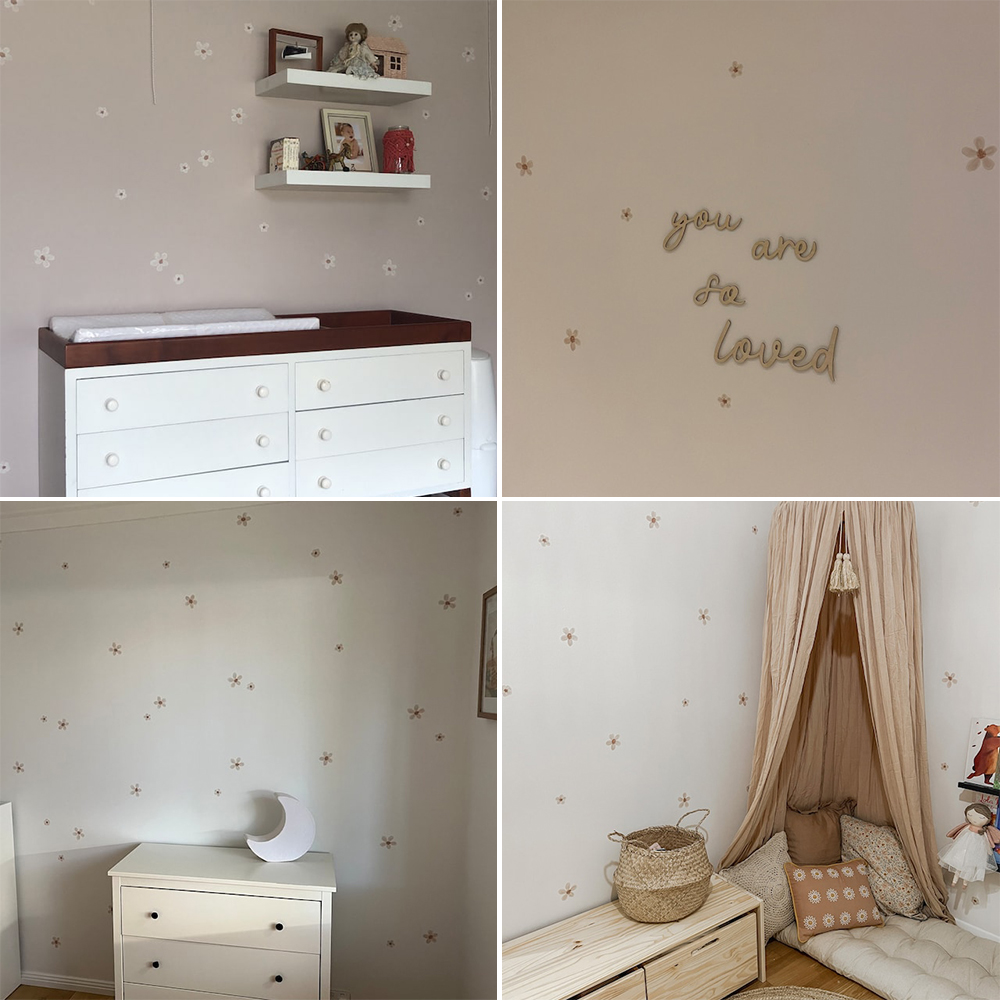 Pegatinas de pared de flores d - Baby Nursery Stickers reseña y precio