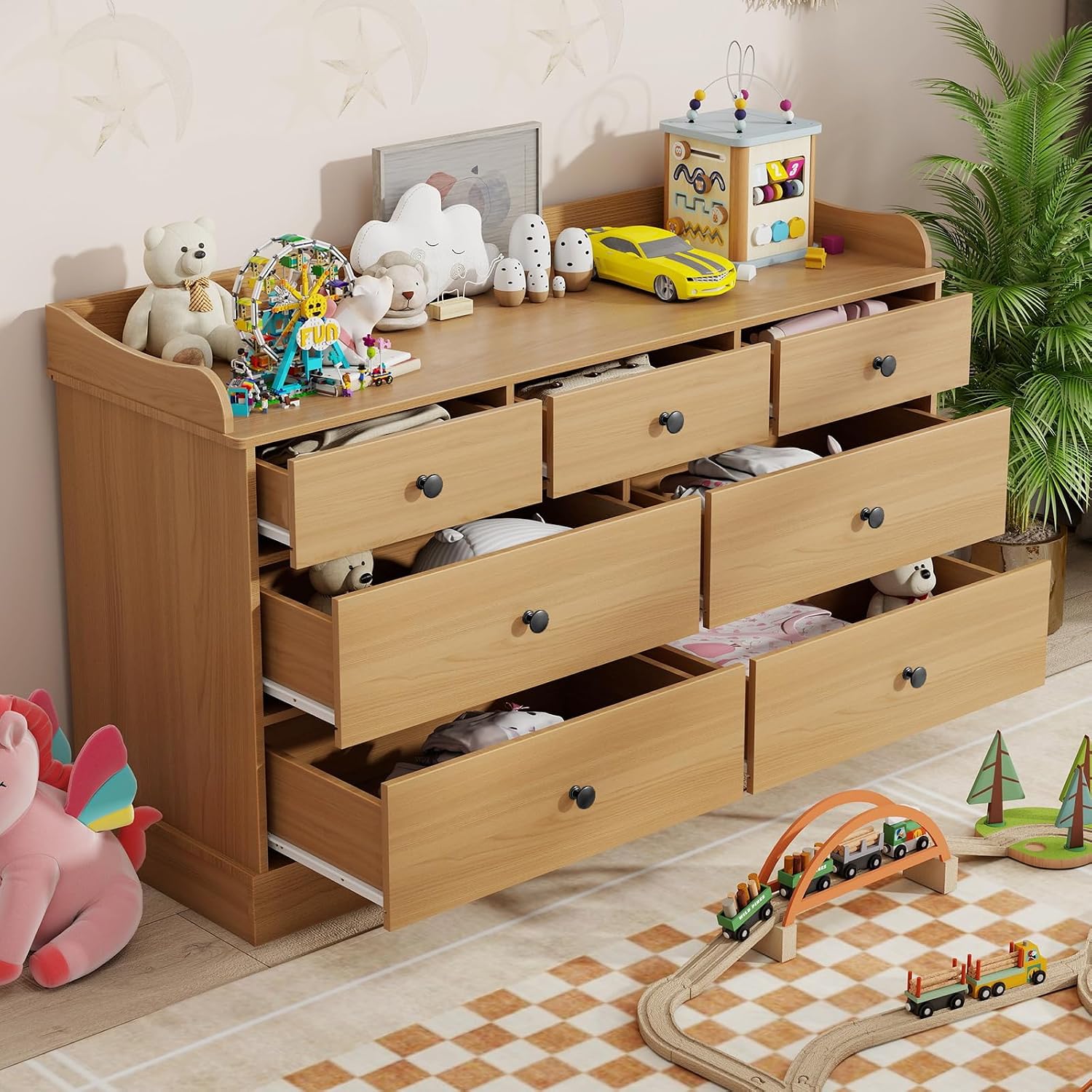 Cómoda Infantil con 7 Cajones  - Baby Nursery Chest Of Drawers reseña y precio