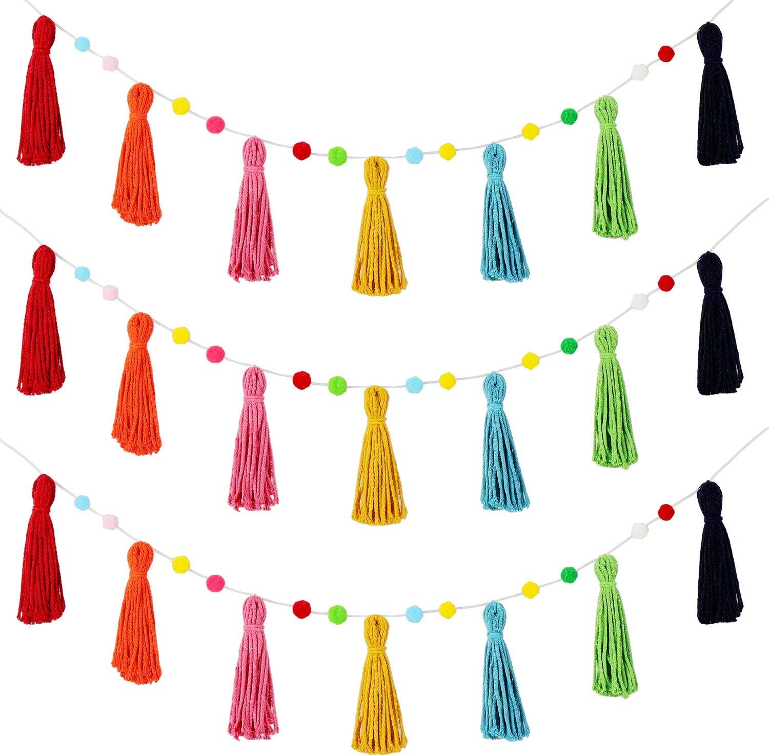 3 uds colorido Arco Iris Boho  - Baby Nursery Garland reseña y precio