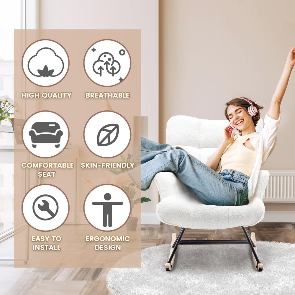 Sillón mecedora tapizado Teddy - Rocking Chair Nursery reseña y precio