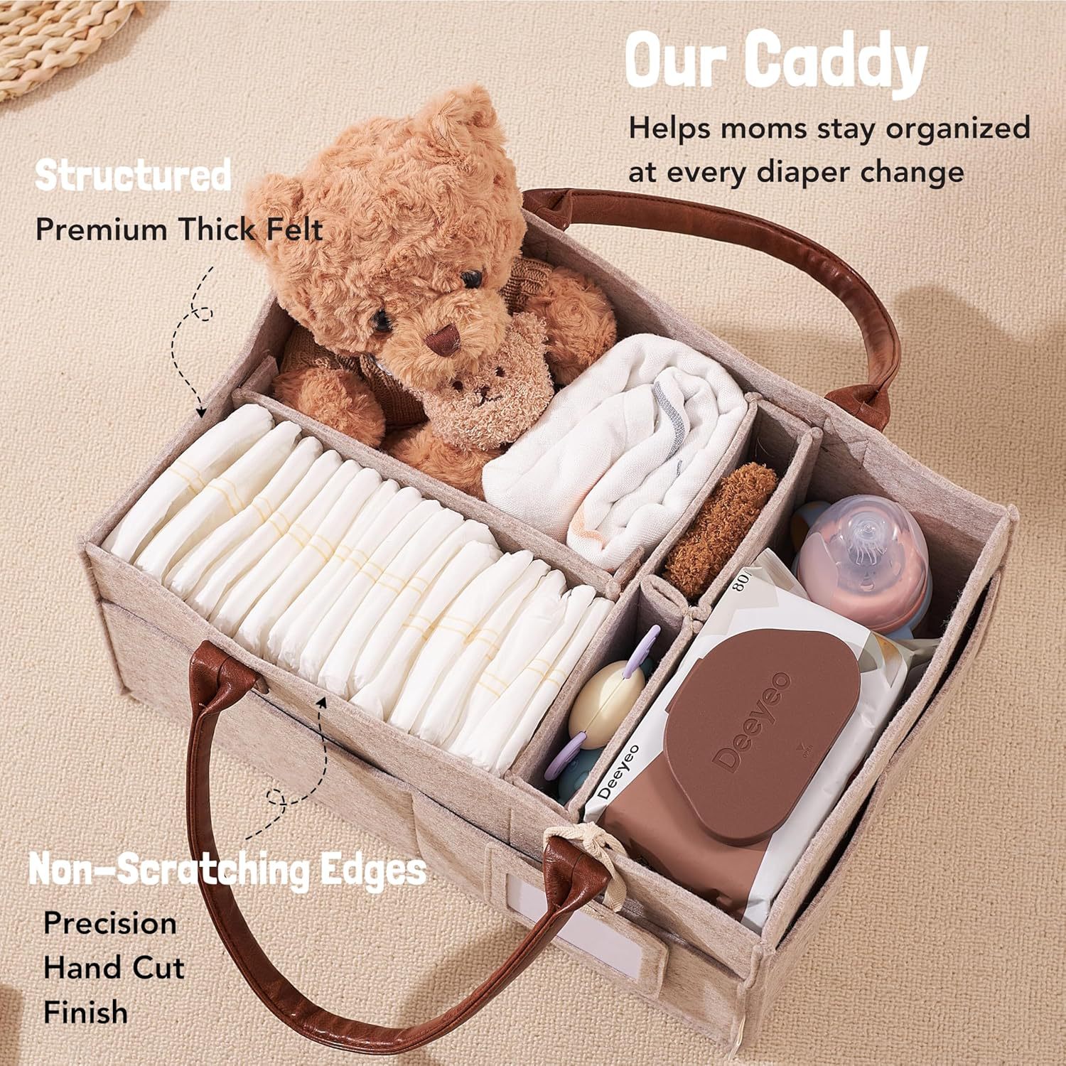 Cesta Organizadora de Fieltro  - Baby Nursery Basket reseña y precio