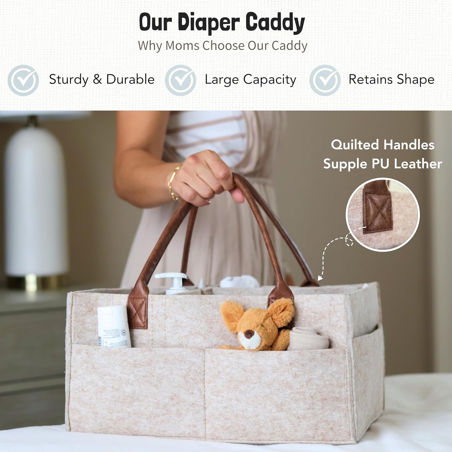 Cesta Organizadora de Fieltro  - Baby Nursery Basket reseña y precio