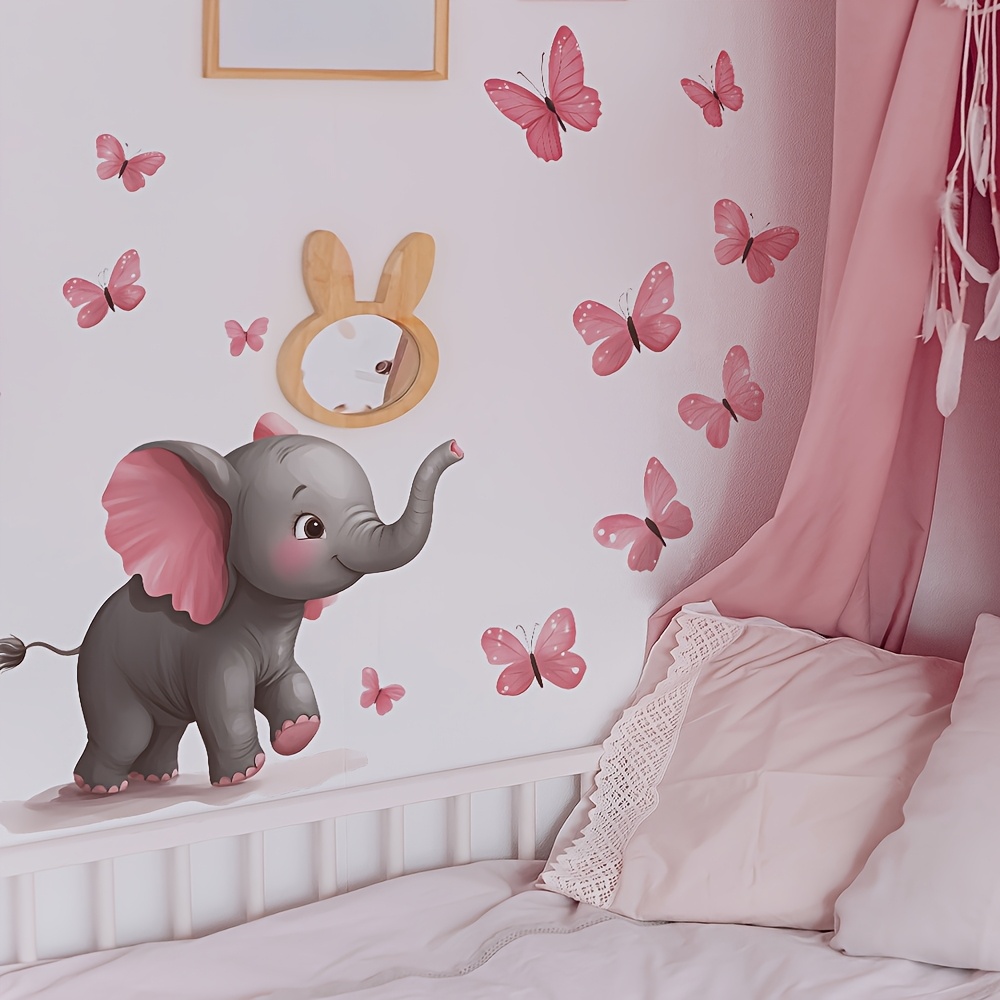 1 adhesivo decorativo de pared - Baby Nursery Elephant Theme reseña y precio