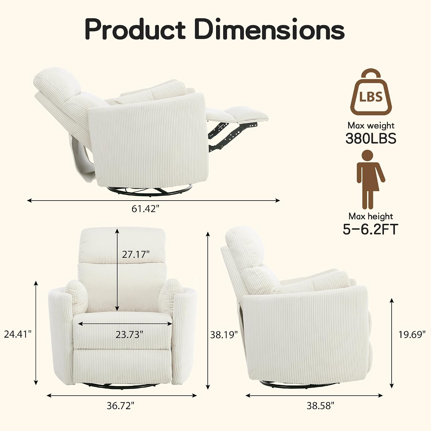 Silla Mecedora Eléctrica para  - Rocking Chair Nursery reseña y precio