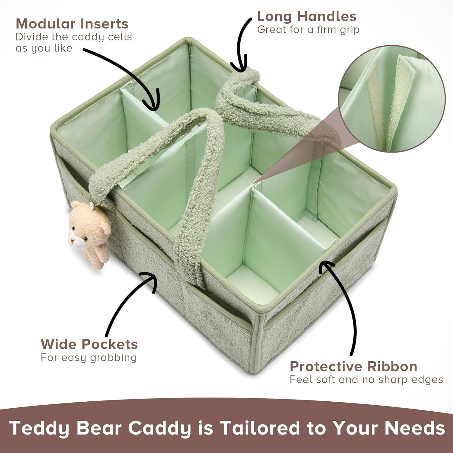 Organizador de pañales para be - Diaper Caddy Organizer reseña y precio