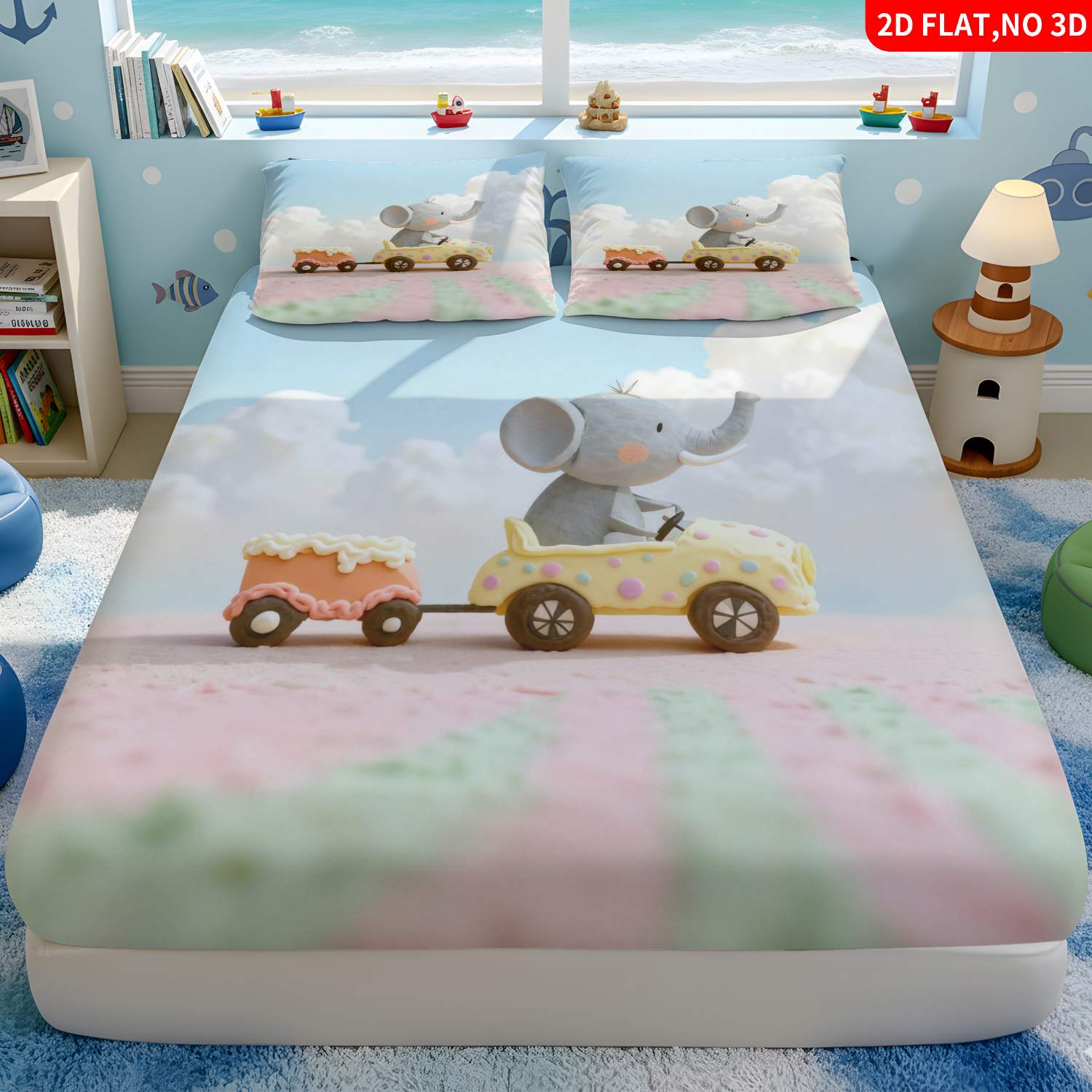 Juego de Ropa de Cama de Tres  - Baby Nursery Elephant Theme reseña y precio
