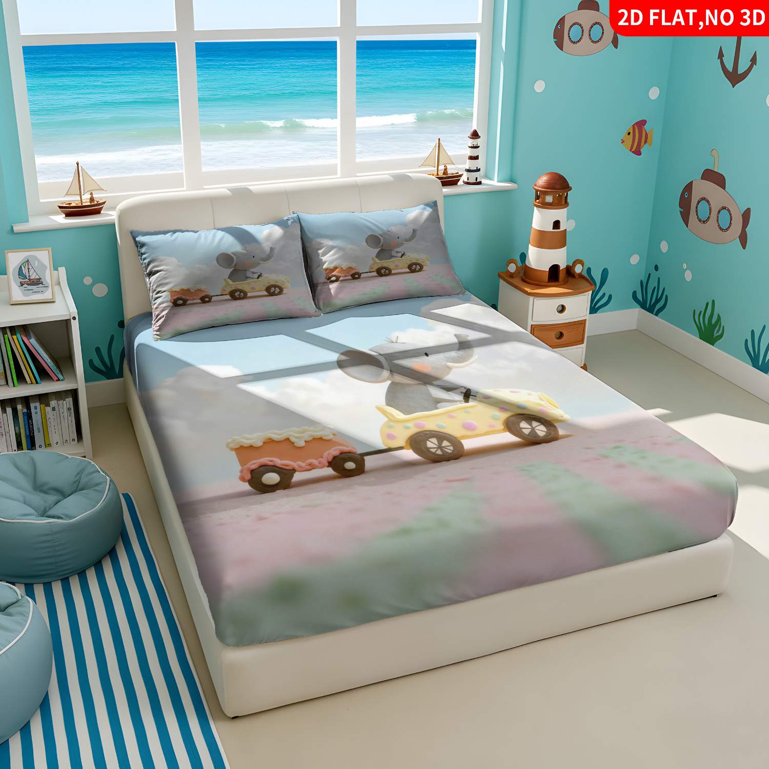 Juego de Ropa de Cama de Tres  - Baby Nursery Elephant Theme reseña y precio