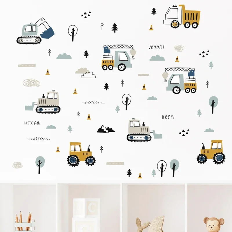 Pegatinas de pared de camión d - Baby Nursery Stickers reseña y precio