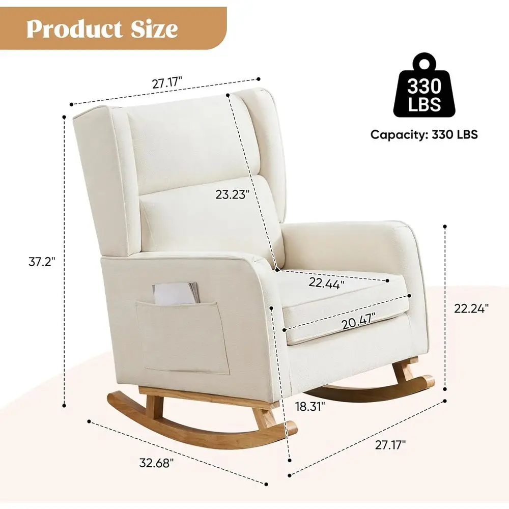 Sillón mecedora de madera maci - Rocking Chair Nursery reseña y precio