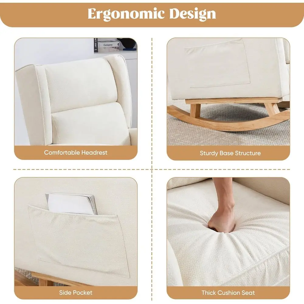 Sillón mecedora de madera maci - Rocking Chair Nursery reseña y precio