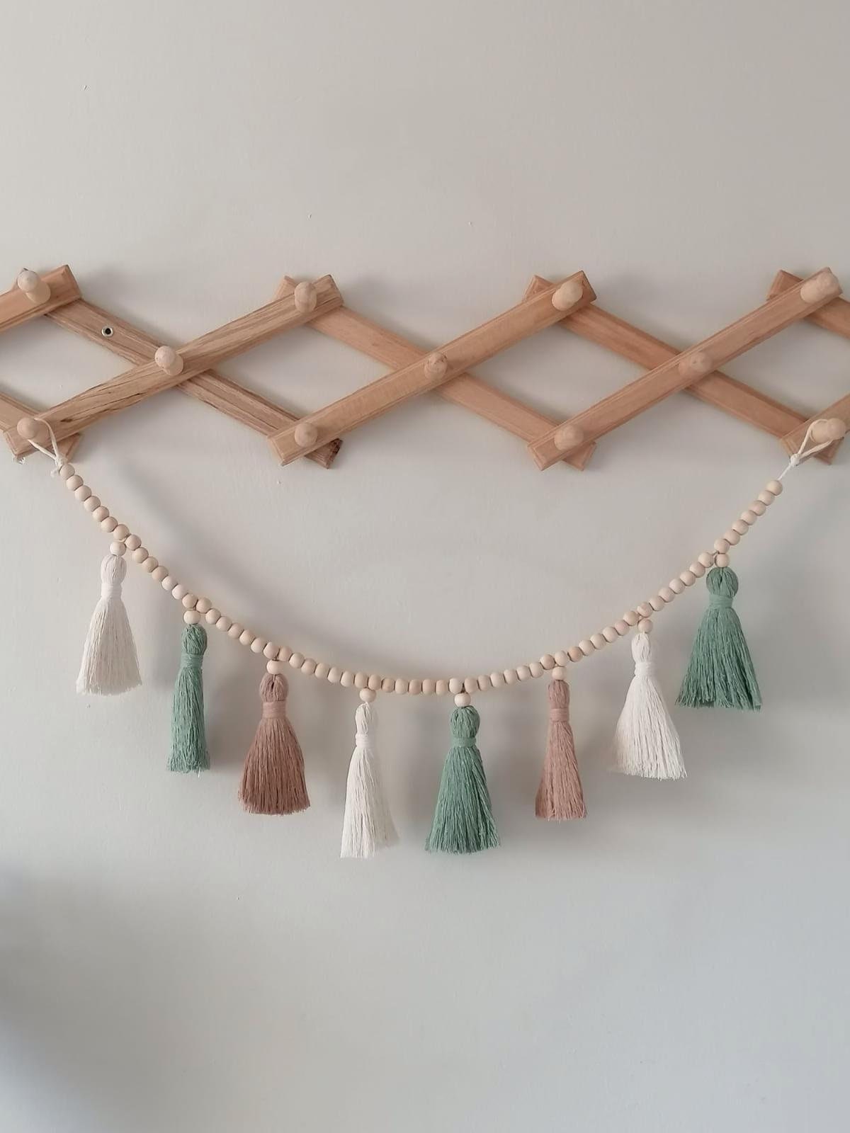 Guirnalda de macramé con borla - Baby Nursery Garland reseña y precio