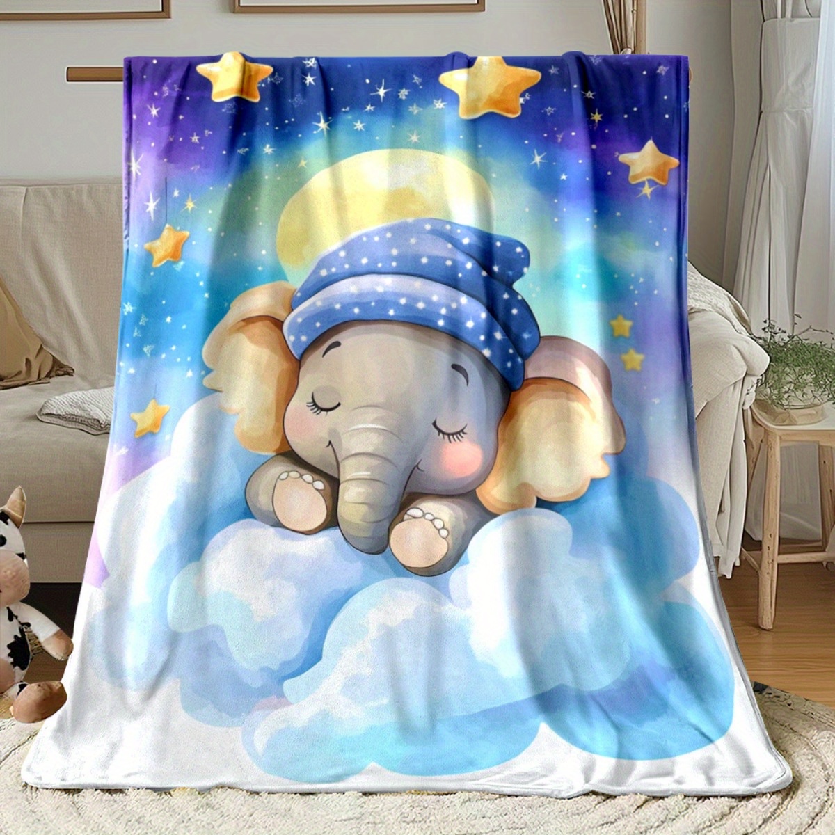 Manta polar para bebé durmient - Baby Nursery Elephant Theme reseña y precio