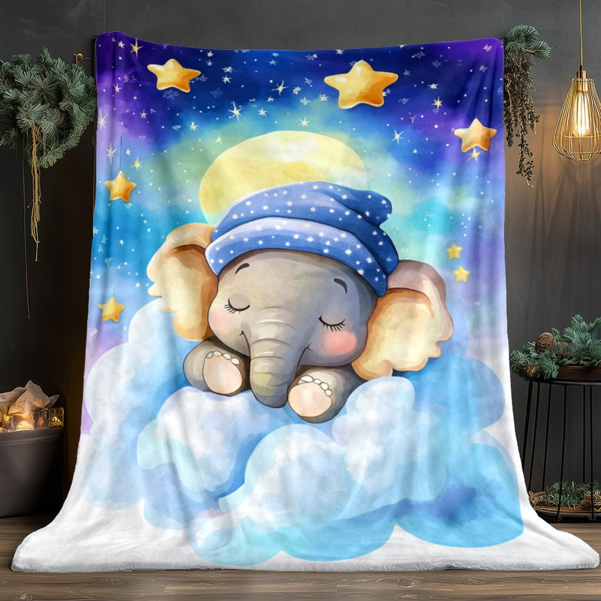 Manta polar para bebé durmient - Baby Nursery Elephant Theme reseña y precio