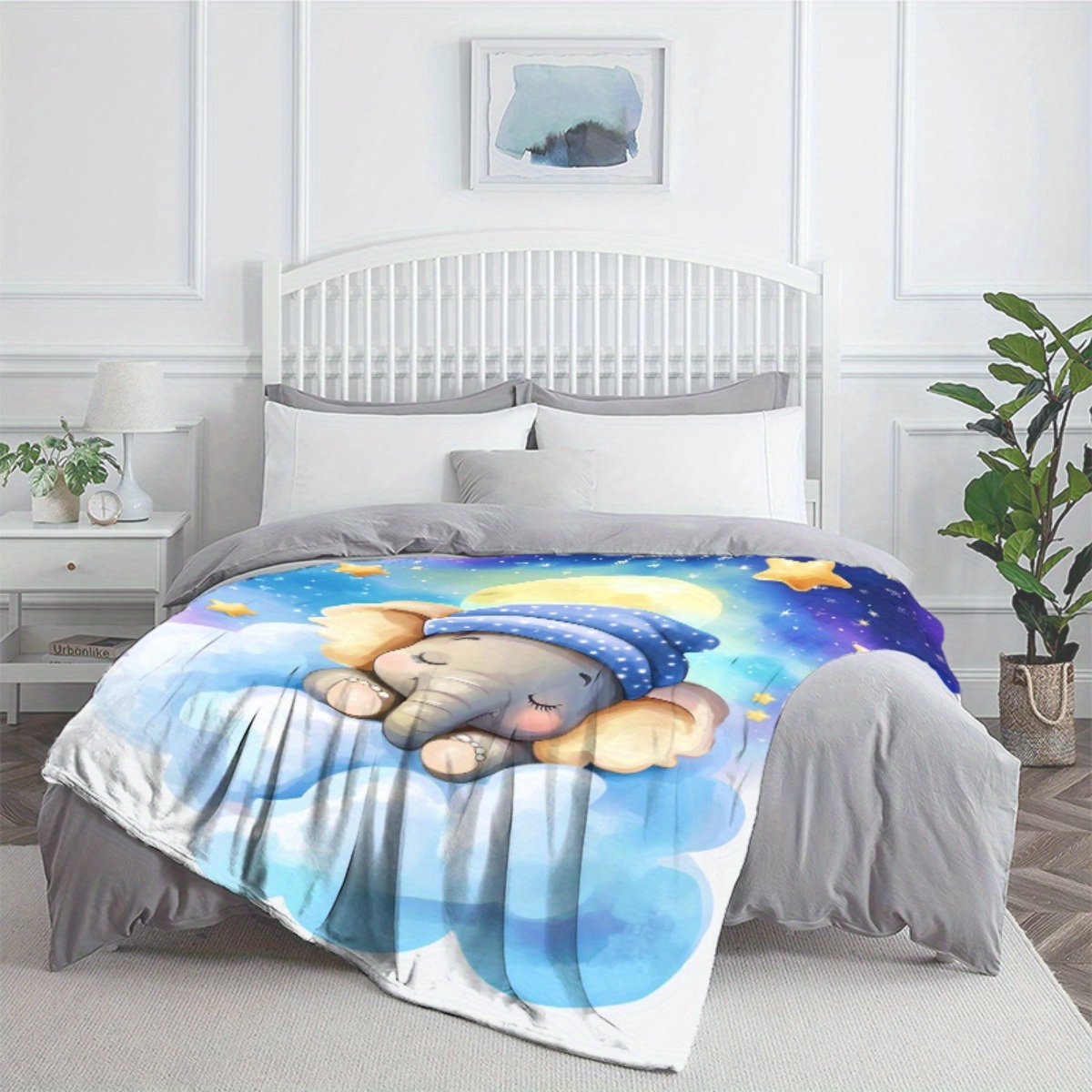 Manta polar para bebé durmient - Baby Nursery Elephant Theme reseña y precio