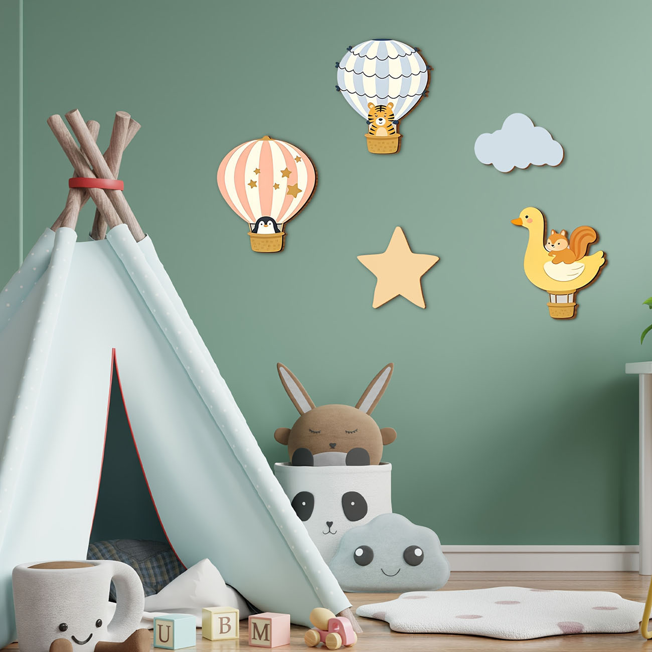 5 pegatinas de madera para par - Baby Nursery Stickers reseña y precio