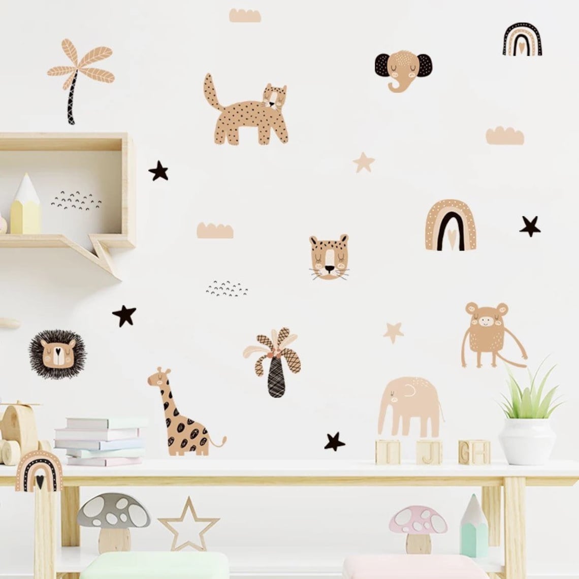 Pegatinas de Pared de Estilo B - Baby Nursery Labels reseña y precio
