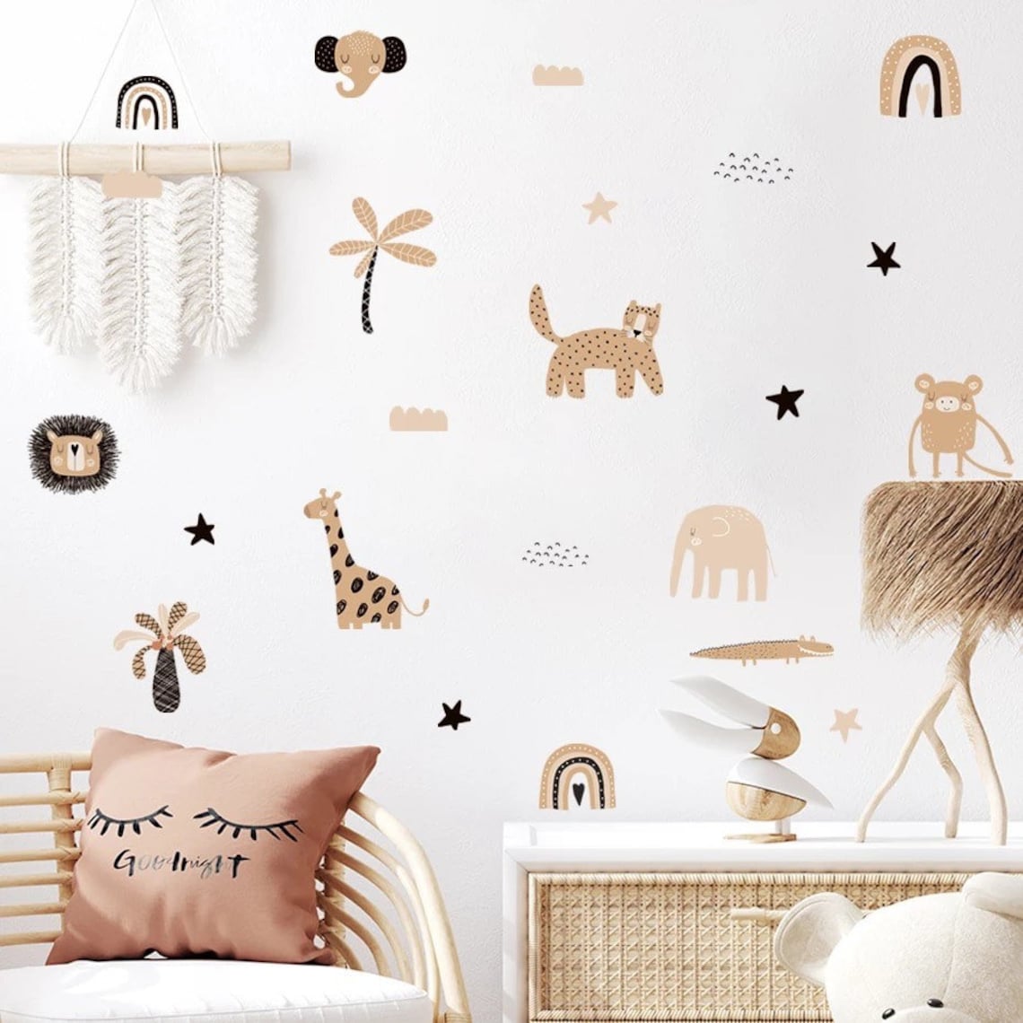 Pegatinas de Pared de Estilo B - Baby Nursery Labels reseña y precio